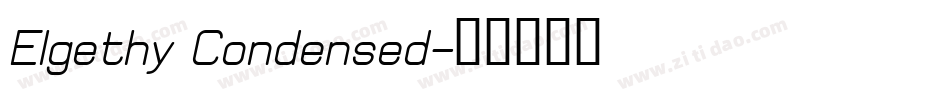 Elgethy Condensed字体转换